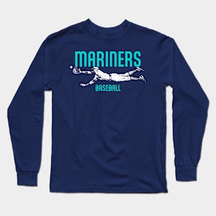 Mariners Vintage Catch Long Sleeve T-Shirt